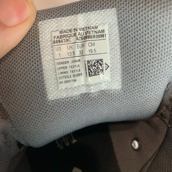 Boys Sz 1 Chuck Taylor Converse All Star Axel Street Urchin Canvas Mid Shoes New - Picture 8 of 15